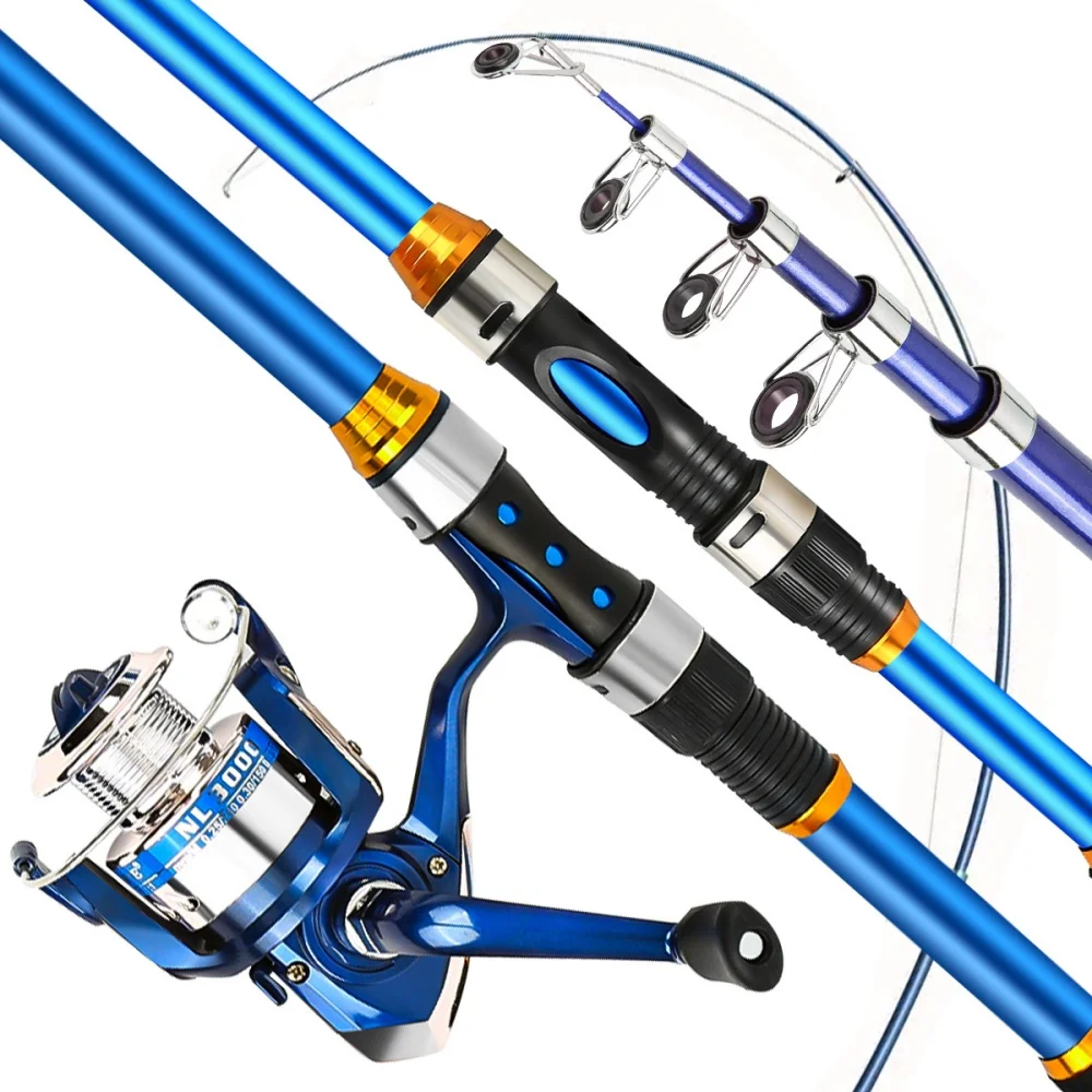 2.1-3.6M Telescopic Glass Fibe - Fishing Rod Carbon Fiber บทวิจารณ์และราคา