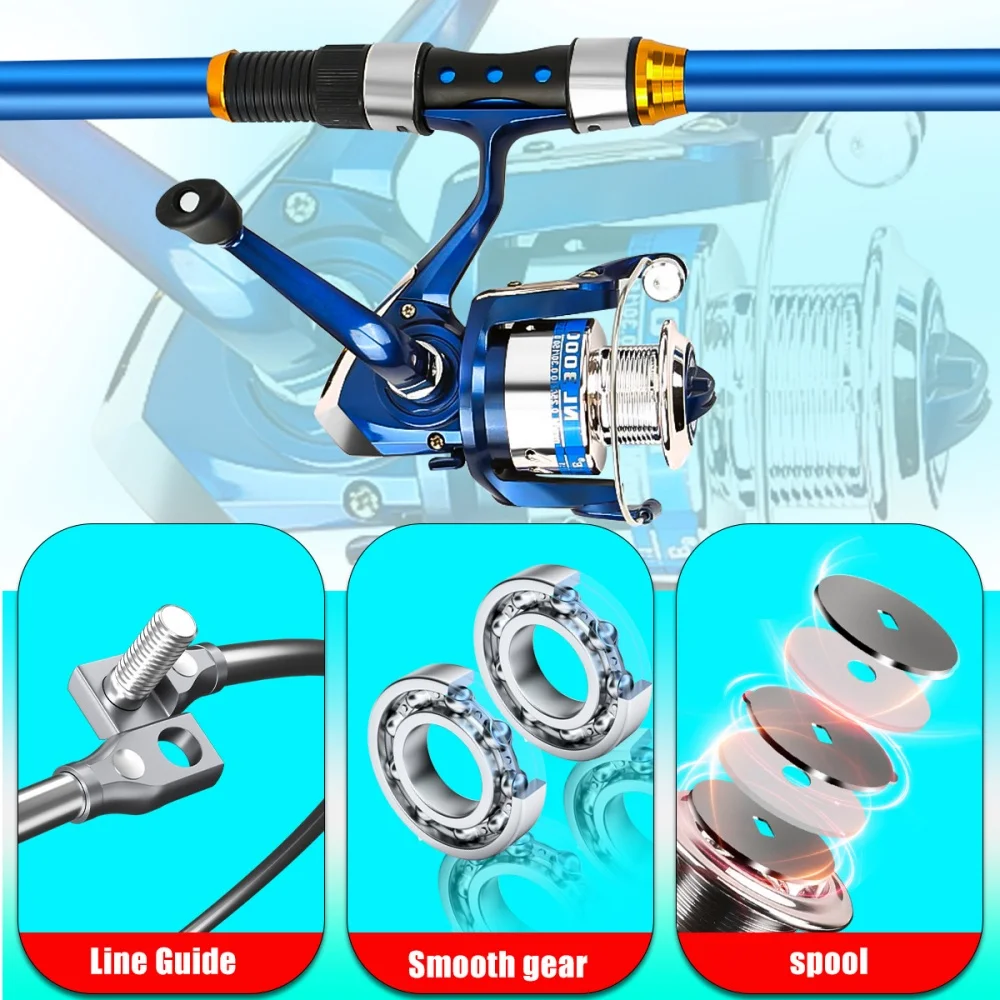 2.1-3.6M Telescopic Glass Fibe - Fishing Rod Carbon Fiber บทวิจารณ์และราคา